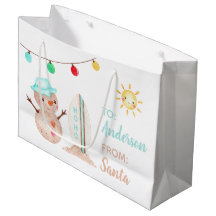 Tropischer Snowman-Geschenktasche