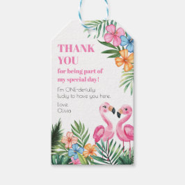 Tropischer Sommer 1. Flamingo Onederland Geburtsta Geschenkanhänger