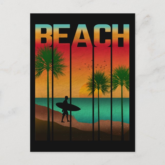 Tropischer Sommer am Strand Postkarte (Vorderseite)