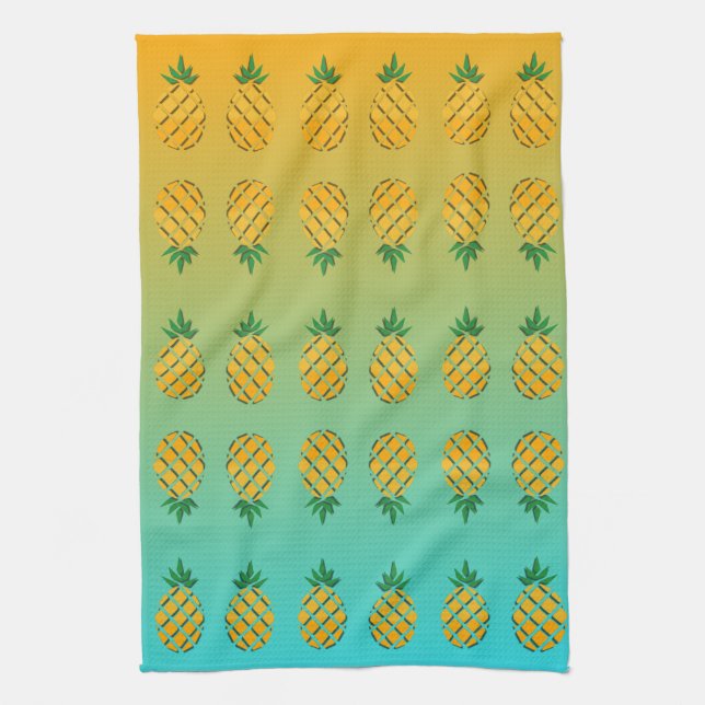 Tropischer Sommer Ananas Küchentuch (Vertikal)