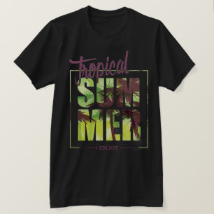Tropischer Sommer Chic Grafik Urlaub Sonne T-Shirt