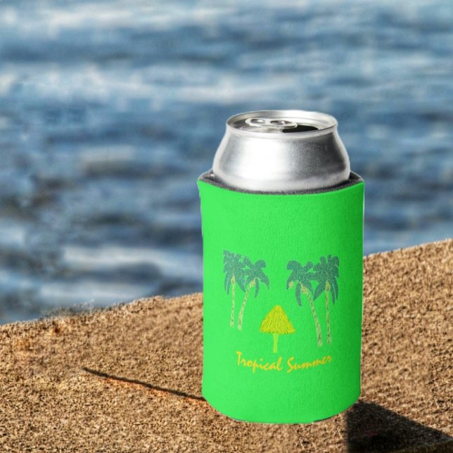 Tropischer Sommer  Dosenkühler (Keep your drinks cool, by the water, with this Tropical Summer Can Cooler!)