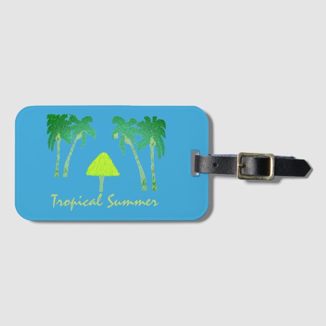 Tropischer Sommer Gepäckanhänger (Vorderseite (Horizontal))