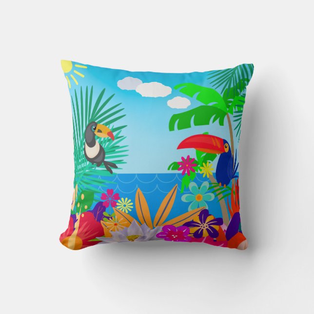 Tropischer Sommer Kissen (Vorderseite)