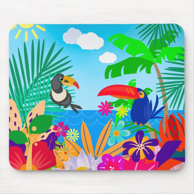 Tropischer Sommer Mousepad (Vorne)