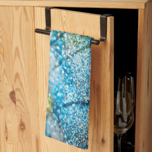 Tropischer Sommer Ozean Glitter Glam 2 Geschirrtuch
