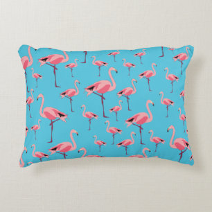 Tropischer Sommer Pink Flamingo Muster Dekokissen
