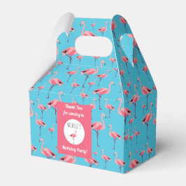 Tropischer Sommer Pink Flamingo Muster Geburtstag Geschenkschachtel