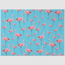 Tropischer Sommer Pink Flamingo Muster Seidenpapier