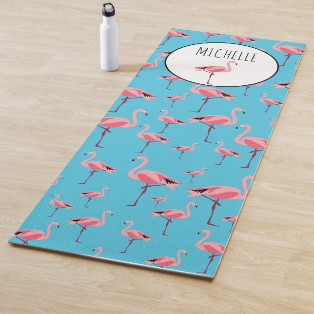 Tropischer Sommer Pink Flamingo Muster Yogamatte (Beispiel)