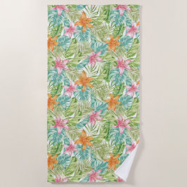Tropischer Sommer Print Beach Handtuch