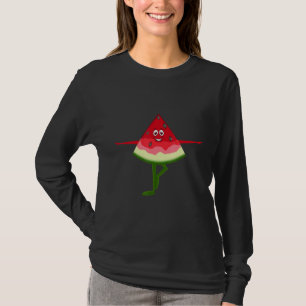 Tropischer Sommer Saftiger Wassermelonen Yoga-Lehr T-Shirt