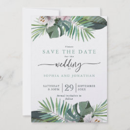 Tropischer Sommer Save the Date Feiertagskarte