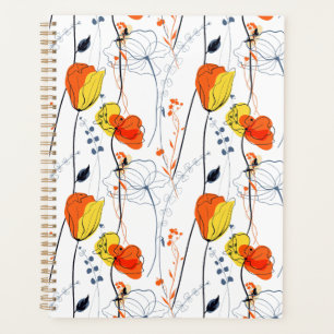 Tropischer Sommer Schöne gelbe Blumen Design Planer