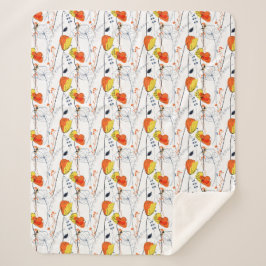 Tropischer Sommer | Schöne gelbe Blumen Design Sherpadecke