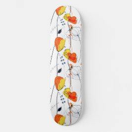 Tropischer Sommer | Schöne gelbe Blumen Design Skateboard