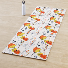 Tropischer Sommer | Schöne gelbe Blumen Design Yogamatte