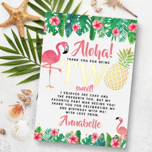 Tropischer Sommer Strand Luau Mädchen 2. Geburtsta Folieneinladung
