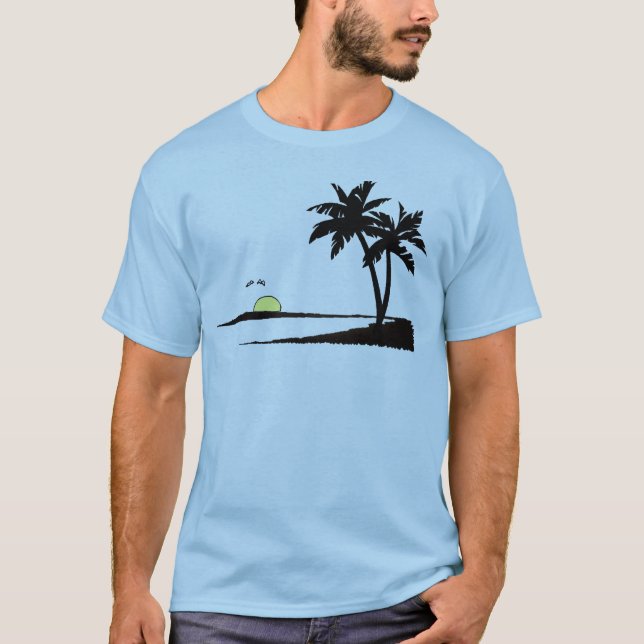 tropischer Sommersonnenuntergang T-Shirt (Vorderseite)