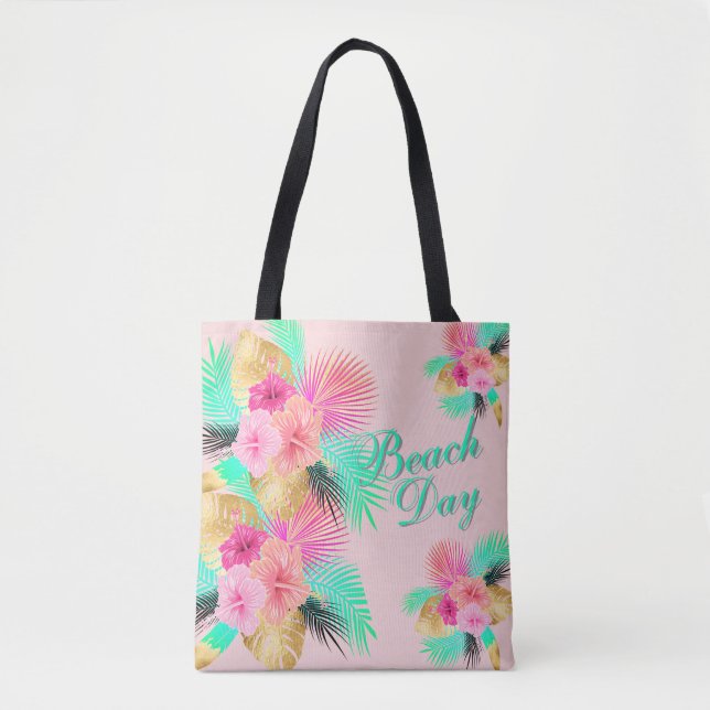 Tropischer Sommerstrand Palmen Vibrant  (Vorderseite)