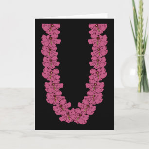 Tropischer Sommerurlaub Hawaiianische Blumenkette  Karte