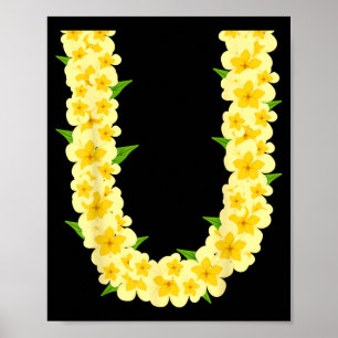 Tropischer Sommerurlaub Hawaiianische Blumenkette Poster