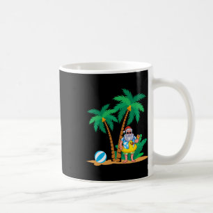 Tropischer Sommerurlaub Lustiger Weihnachtsmann We Kaffeetasse