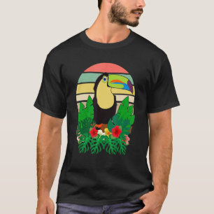 Tropischer Sommerurlaub Regenwald Tierheim Retro T-Shirt