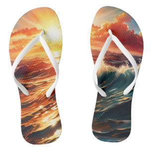 Tropischer Sonnenaufgang Flip Flops