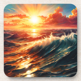 Tropischer Sonnenaufgang Getränkeuntersetzer