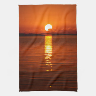Tropischer Sonnenaufgang in der Orange Geschirrtuch