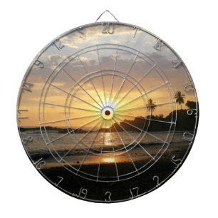 Tropischer Sonnenuntergang Dartscheibe