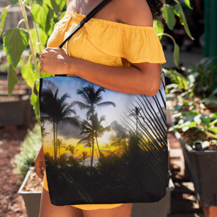 Tropischer Sonnenuntergang Drucktasche