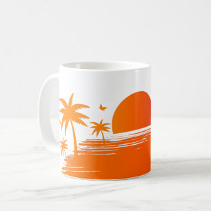 Tropischer Sonnenuntergang Kaffeetasse