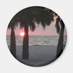 Tropischer Sonnenuntergang-Magnet Magnet