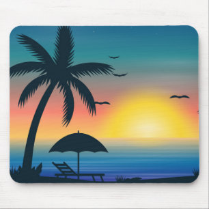 Tropischer Sonnenuntergang Mouse Pad Mousepad