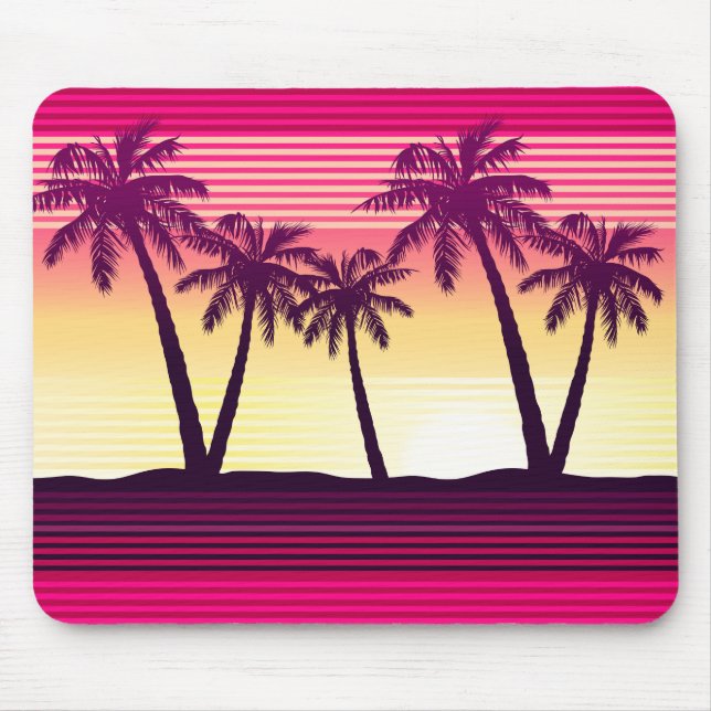 Tropischer Sonnenuntergang Mousepad (Vorne)