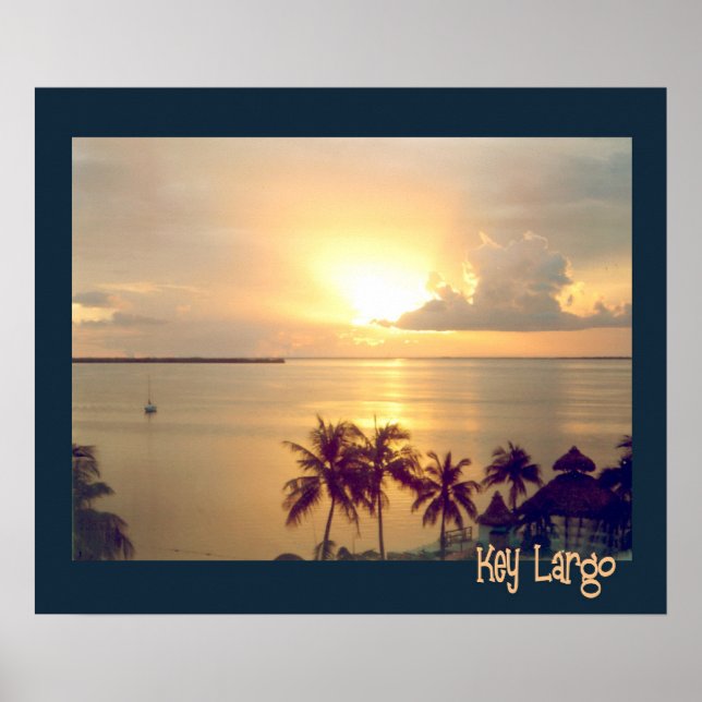 Tropischer Sonnenuntergang Poster (Vorne)