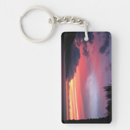 Tropischer Sonnenuntergang Schlüsselanhänger