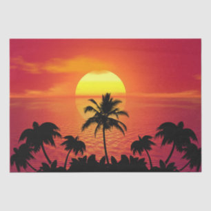 Tropischer Sonnenuntergang Seidenpapier