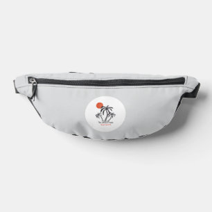 Tropischer Sonnenuntergang Strand Palme Familienur Bauchtasche