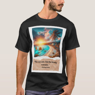 Tropischer Sonnenuntergang-T - Shirt