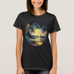 Tropischer Sonnenuntergang T-Shirt