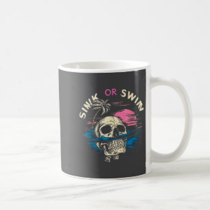 Tropischer Sonnenuntergang Totenkopf Waschbecken O Kaffeetasse