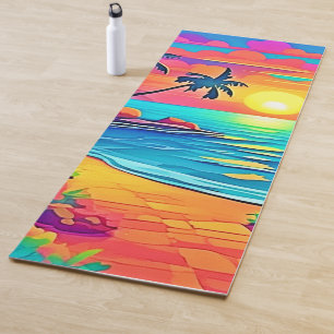 Tropischer Sonnenuntergang Yogamatte