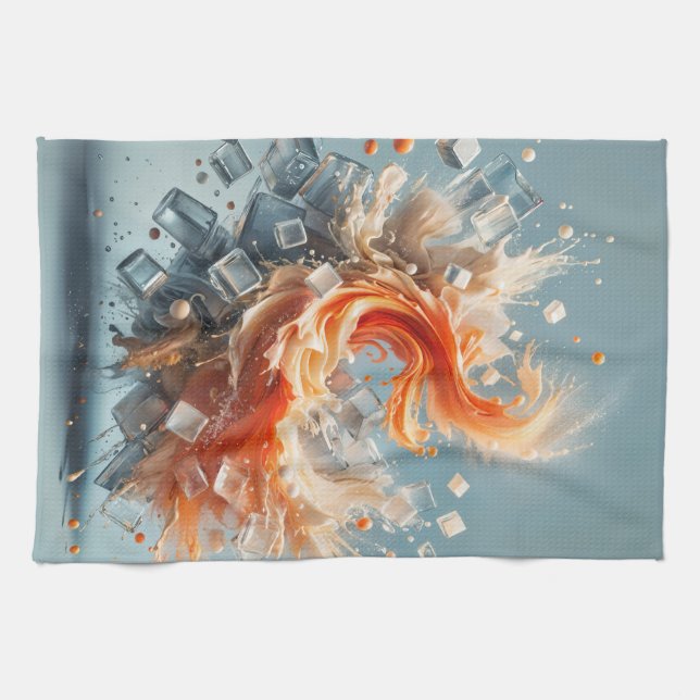 Tropischer Splash Geschirrtuch (Horizontal)