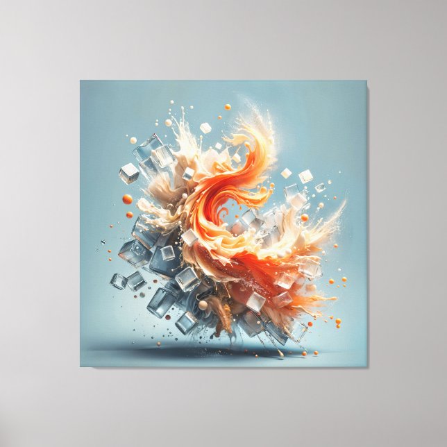 Tropischer Splash Leinwanddruck (Vorderseite)