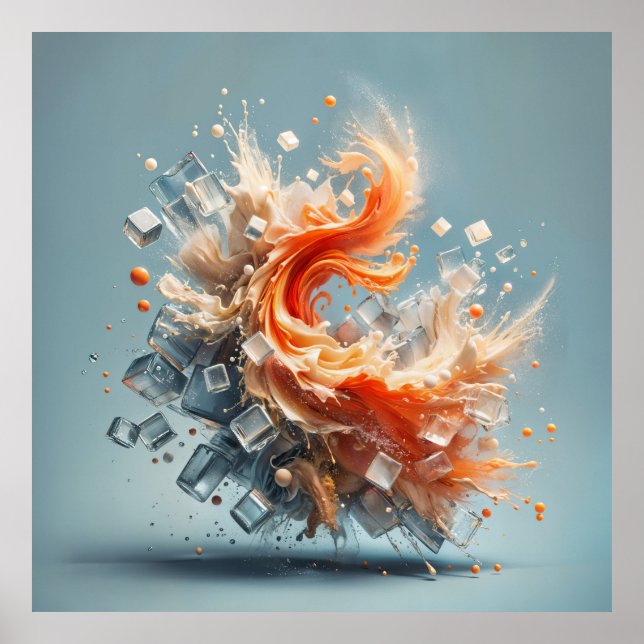 Tropischer Splash Poster (Vorne)