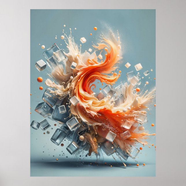 Tropischer Splash Poster (Vorne)