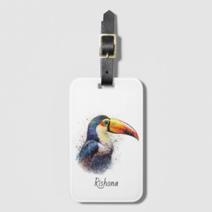 Tropischer Splendor Toucan, kundenspezifisch Gepäckanhänger